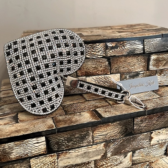 Jacqueline Kent Collection - Heart Purse Charm - Silver Black - Picture 5 of 6